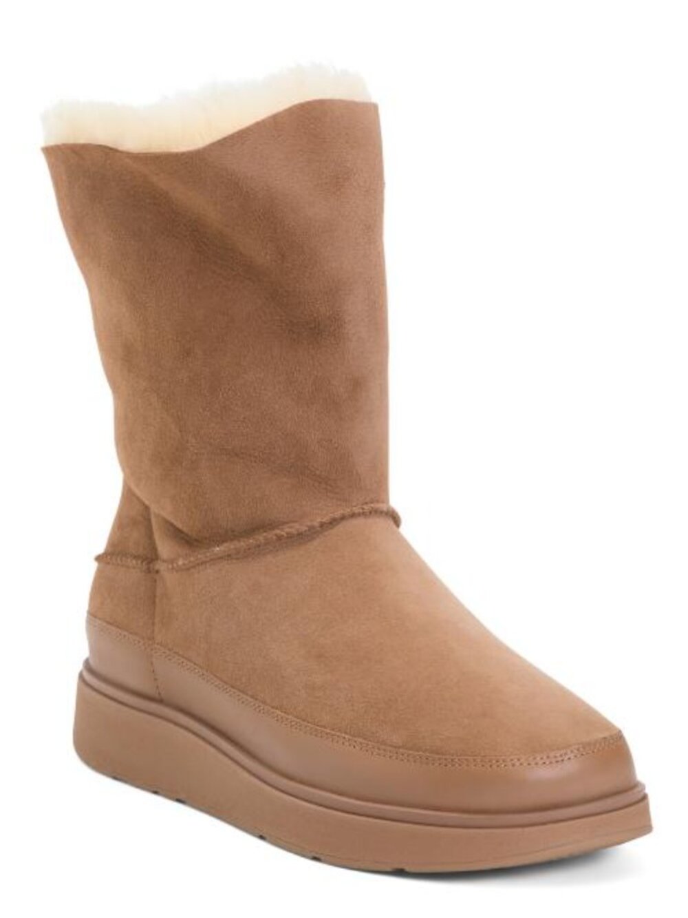 FITFLOP Suede Gen Short Double Faced Boots With Shearling Lining